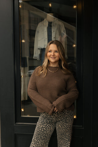 Knit Sweater, Chocolate *final sale