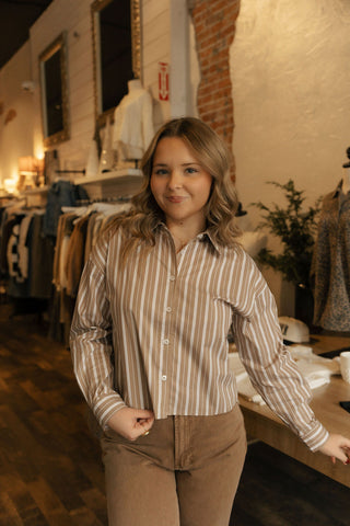 Crop Striped Shirt