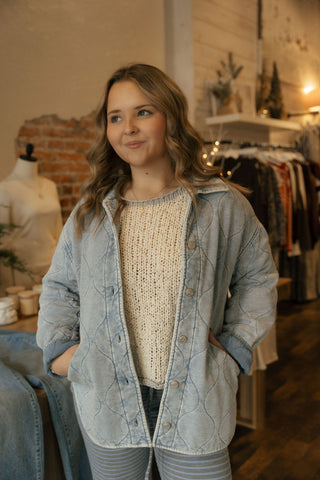 Boulder Knit Denim Jacket, Washed Indigo by Z Supply