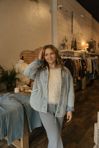 Boulder Knit Denim Jacket, Washed Indigo by Z Supply
