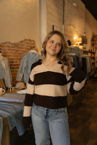 Paula Sweater, Beige Brown