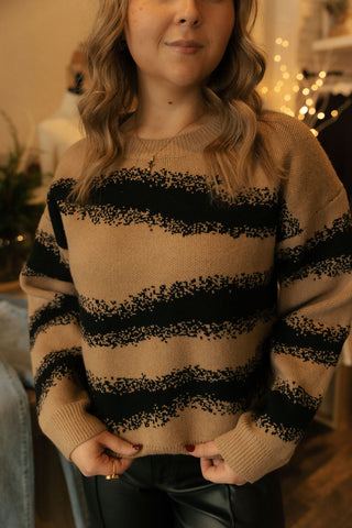Mocha/Black Stripe Sweater