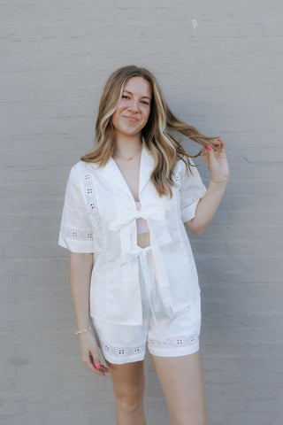 Eyelet Trim Set, White *final sale*