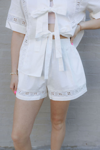 Eyelet Trim Set, White *final sale*