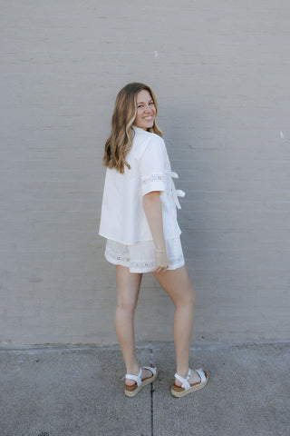 Eyelet Trim Set, White *final sale*