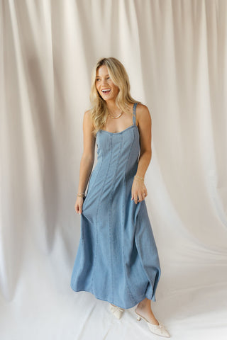 Z Supply Leonora Indigo Midi Dress