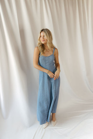 Z Supply Leonora Indigo Midi Dress
