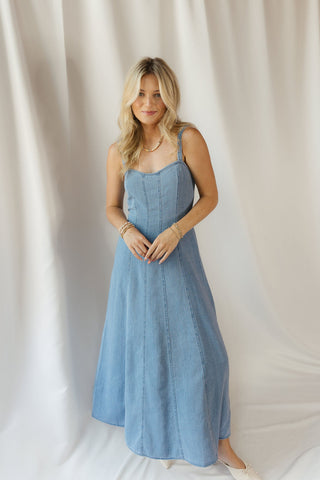 Z Supply Leonora Indigo Midi Dress