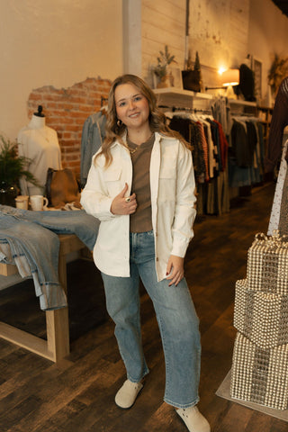 Dallas Jacket, White Swan