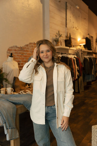 Dallas Jacket, White Swan