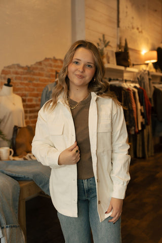 Dallas Jacket, White Swan