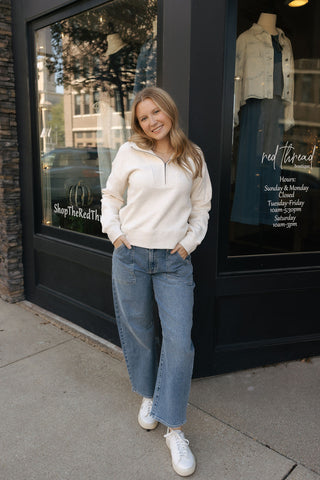 Serenity Quarter Zip, H. Oatmeal