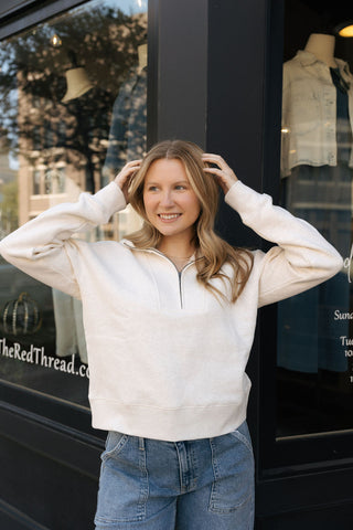 Serenity Quarter Zip, H. Oatmeal