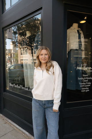 Serenity Quarter Zip, H. Oatmeal