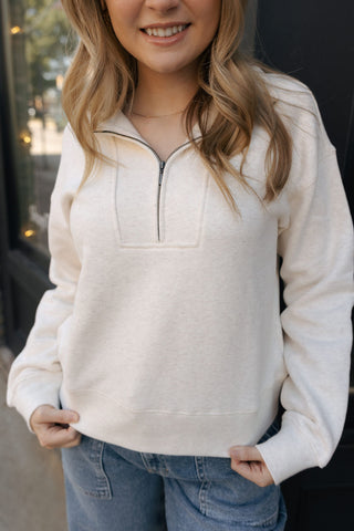 Serenity Quarter Zip, H. Oatmeal