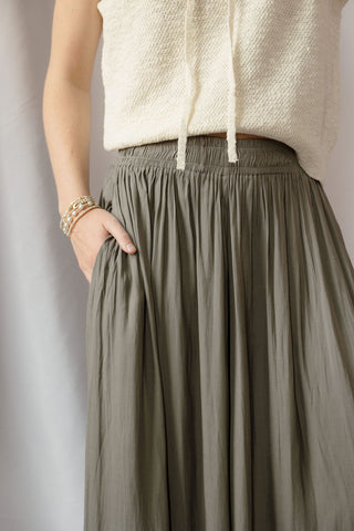 Driftwood Flowy Pants, Olive - The Red Thread Boutique