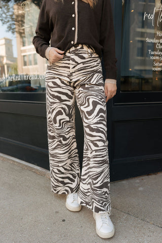 Zebra Stretchy Pants