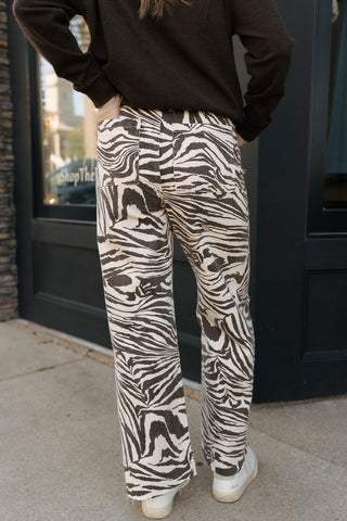 Zebra Stretchy Pants
