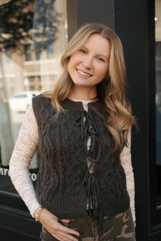 Floral Lace Top, Cream