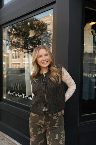 Floral Lace Top, Cream