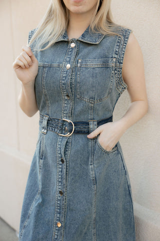 Denim Midi Dress