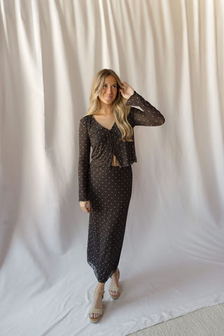 Z Supply Amara Polka Dot Mesh Top