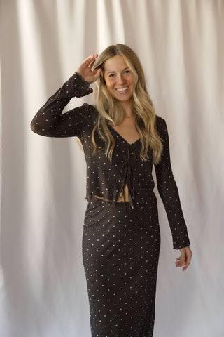 Z Supply Amara Polka Dot Mesh Top
