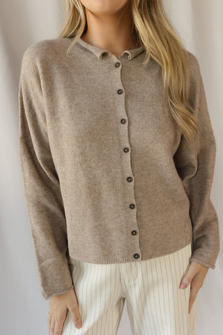 Winslow Lightweight Cardigan, Lt Mocha - The Red Thread Boutique