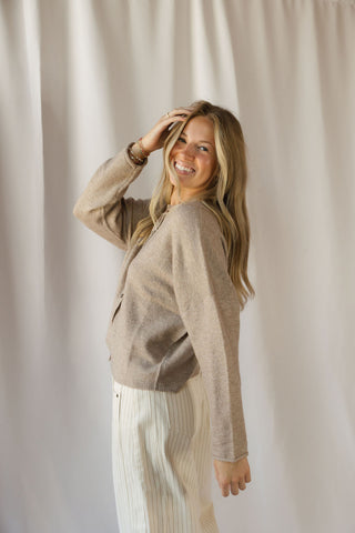 Winslow Lightweight Cardigan, Lt Mocha - The Red Thread Boutique