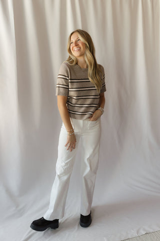 Z Supply Gatewood Stripe Sweater, Heather Ash