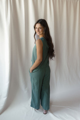 Z Supply Scout Linen Pants, Everglade - The Red Thread Boutique