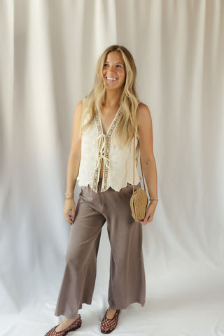 Ellis Beaded Lace Vest