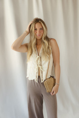 Ellis Beaded Lace Vest