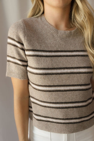 Z Supply Gatewood Stripe Sweater, Heather Ash