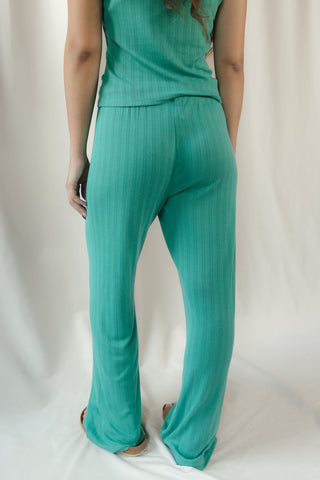 Z Supply Downhome Pointelle Pants, Light Rainforest