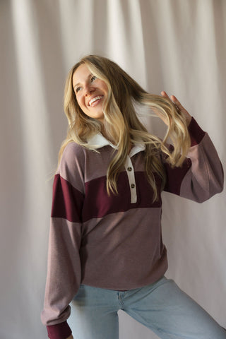 Pembrook Top, Mauve Multi