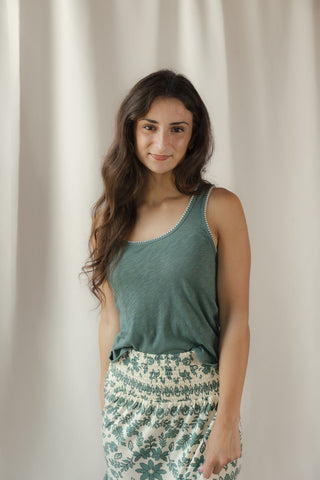 Z Supply Julian Crochet Tank, Evergalde