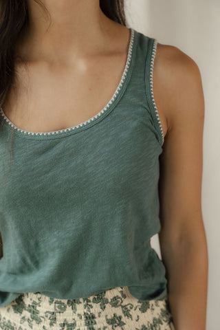 Z Supply Julian Crochet Tank, Evergalde