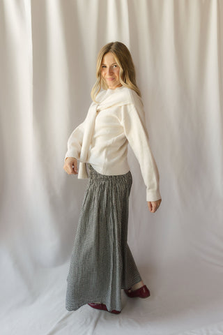 Beau Tie Shoulder Sweater, Oat