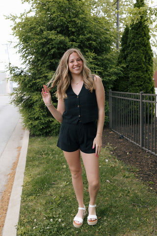 Topanga Linen Shorts, Black by Z Supply *final sale