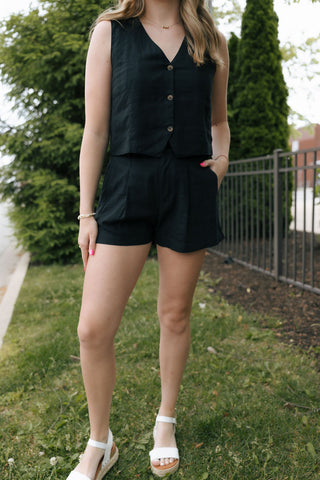 Topanga Linen Shorts, Black by Z Supply *final sale