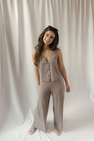 Z Supply Noelle Jersey Top, Perfectly Taupe - The Red Thread Boutique