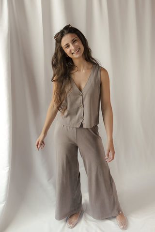 Z Supply Noelle Jersey Top, Perfectly Taupe - The Red Thread Boutique