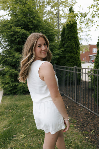 Topanga Linen Shorts, White by Z Supply *final sale