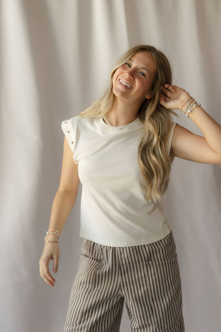 Z Supply Camino Grommet Top, Sandstone