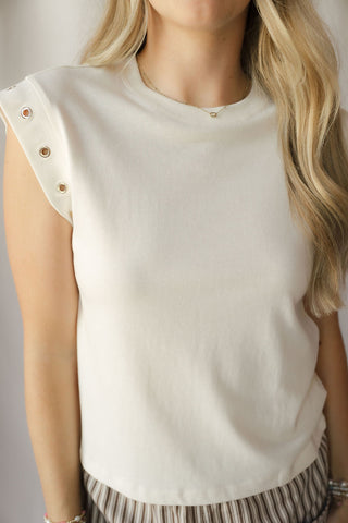 Z Supply Camino Grommet Top, Sandstone