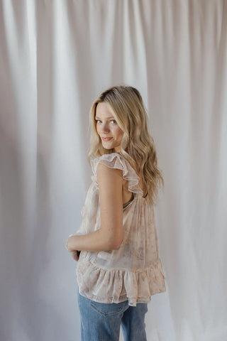 Kinsley Tank, Blush Floral