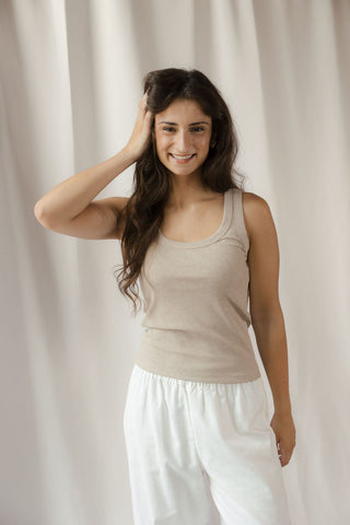 Z Supply Rowe Scoop Tank, Heather Ash - The Red Thread Boutique
