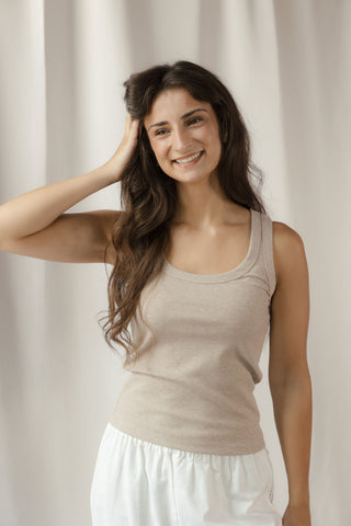 Z Supply Rowe Scoop Tank, Heather Ash - The Red Thread Boutique