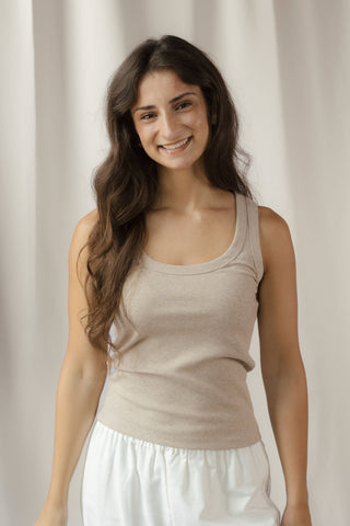 Z Supply Rowe Scoop Tank, Heather Ash - The Red Thread Boutique